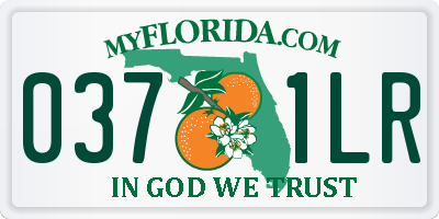 FL license plate 0371LR