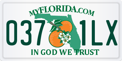 FL license plate 0371LX