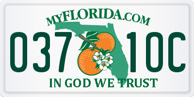 FL license plate 0371OC