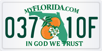 FL license plate 0371OF