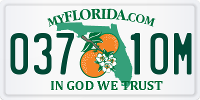 FL license plate 0371OM