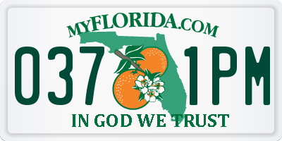 FL license plate 0371PM