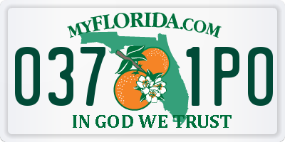 FL license plate 0371PO