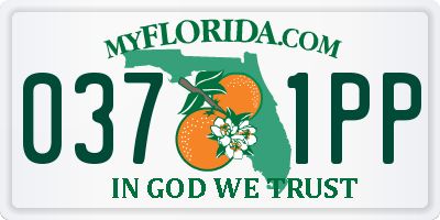 FL license plate 0371PP