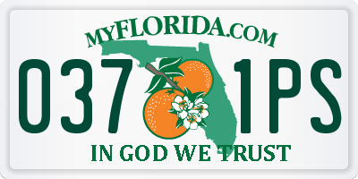 FL license plate 0371PS