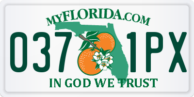 FL license plate 0371PX