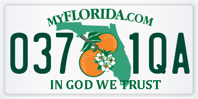 FL license plate 0371QA