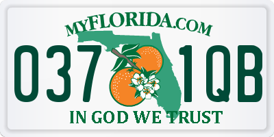 FL license plate 0371QB
