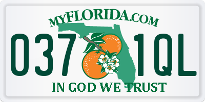 FL license plate 0371QL