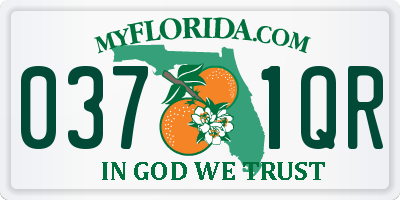FL license plate 0371QR