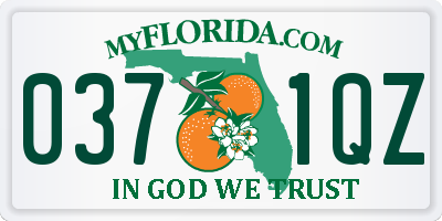 FL license plate 0371QZ