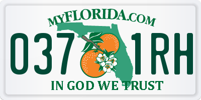 FL license plate 0371RH
