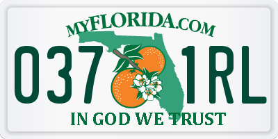 FL license plate 0371RL