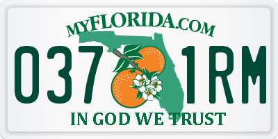FL license plate 0371RM