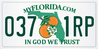 FL license plate 0371RP