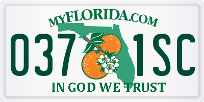 FL license plate 0371SC