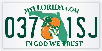 FL license plate 0371SJ