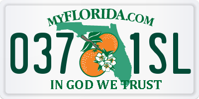 FL license plate 0371SL