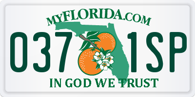 FL license plate 0371SP