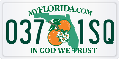 FL license plate 0371SQ