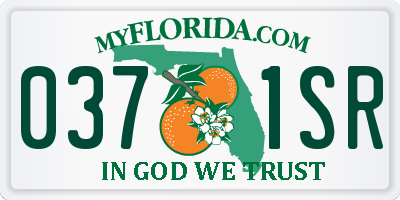 FL license plate 0371SR