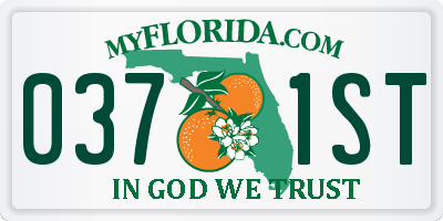 FL license plate 0371ST