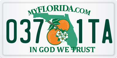 FL license plate 0371TA