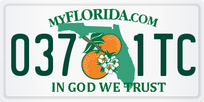 FL license plate 0371TC