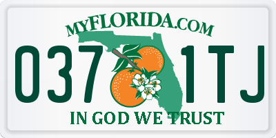 FL license plate 0371TJ