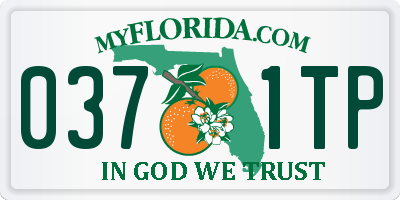 FL license plate 0371TP
