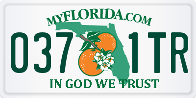FL license plate 0371TR