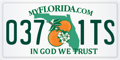 FL license plate 0371TS