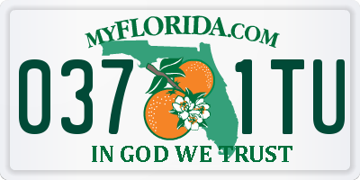 FL license plate 0371TU