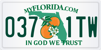 FL license plate 0371TW