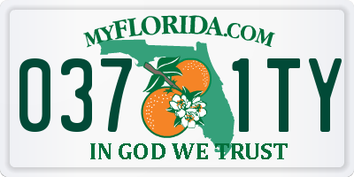 FL license plate 0371TY