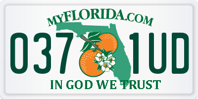 FL license plate 0371UD