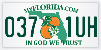 FL license plate 0371UH