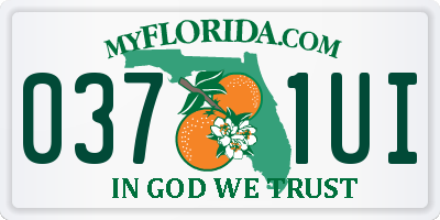 FL license plate 0371UI