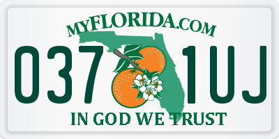 FL license plate 0371UJ