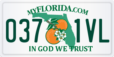 FL license plate 0371VL