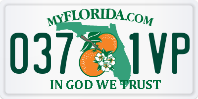 FL license plate 0371VP
