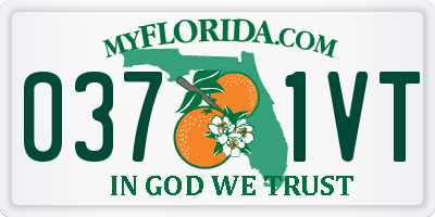 FL license plate 0371VT