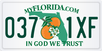 FL license plate 0371XF