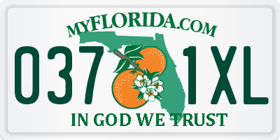 FL license plate 0371XL