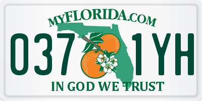 FL license plate 0371YH