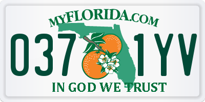 FL license plate 0371YV
