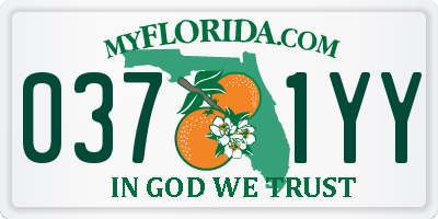 FL license plate 0371YY