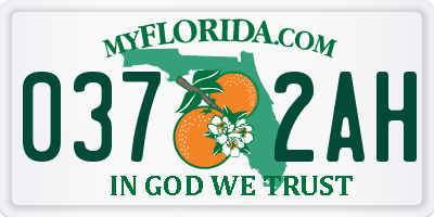 FL license plate 0372AH