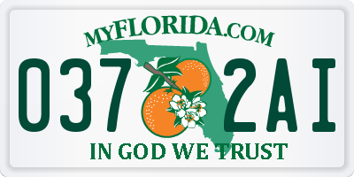 FL license plate 0372AI