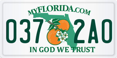 FL license plate 0372AO